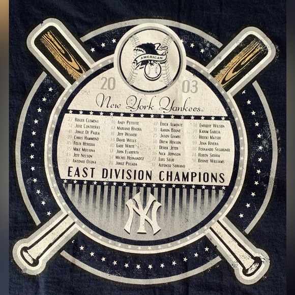 New York Yankees 2003 American League East division champions, T-shirt, size XL - Picture 5 of 7
